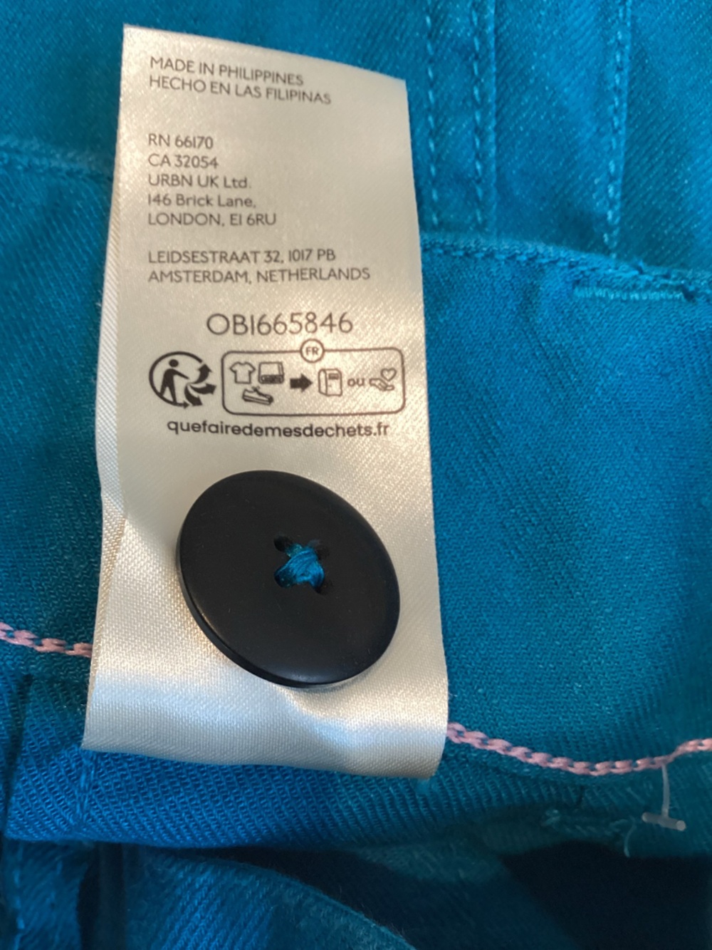 Anthropologie COLETTE Full-Length Linen Pants Maeve NEW 27 Blue - Picture 12 of 12